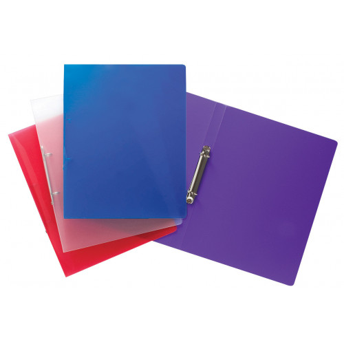 Tiger Stationery - A4 Slim Ring Binder Clearview Assorted