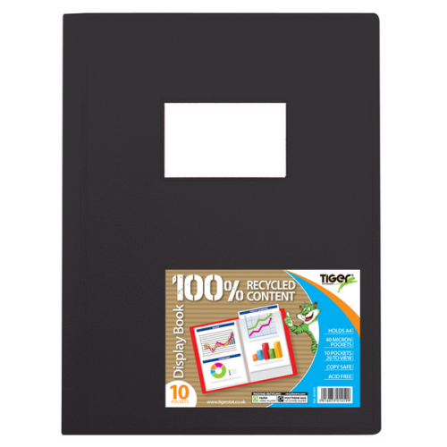 A4 10 Pocket Flexi Display Book Assorted