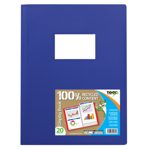 A4 20 Pocket Flexi Display Book Assorted