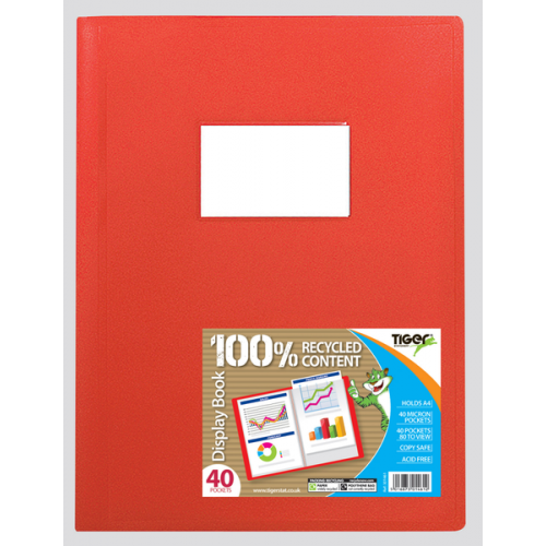 A4 40 Pocket Flexi Display Book Assorted