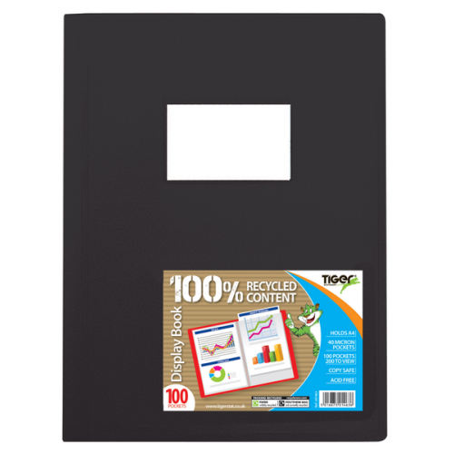 A4 100 Pocket Flexi Display Book Assorted