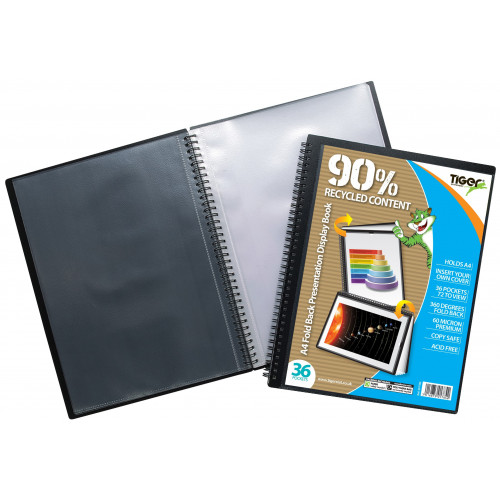 A4 36 Pocket Fold Back Display Book