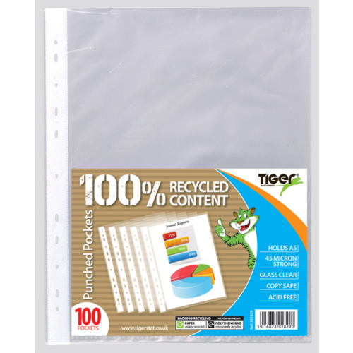 A5 Pack 100 45 Micron Punched Pockets