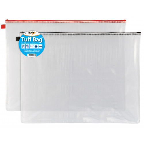 Tiger Tuff Bag A5 Größe – Robuster Mesh-Beutel, Wasserabweisend, 500 µ, In Zufälliger Farbe, Ideal Für Schule & Sport
