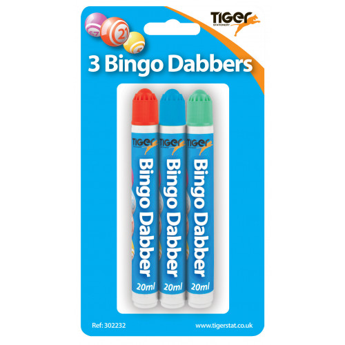 Lot De 3 Tampons Bingo Tiger - Encre Vive, Prise Ergonomique, Blister Pratique, Dimensions 19.6x9.1x1.7 Cm - 2