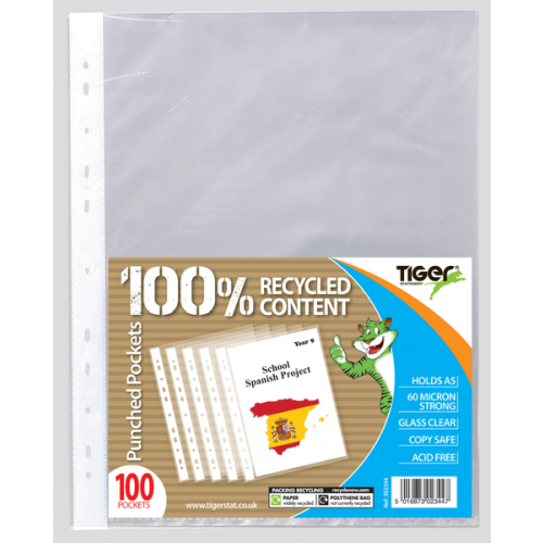 A5 Pack 100 60 Micron Punched Pockets