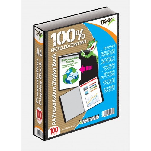 A4 100 Pocket Pres Display Book Black