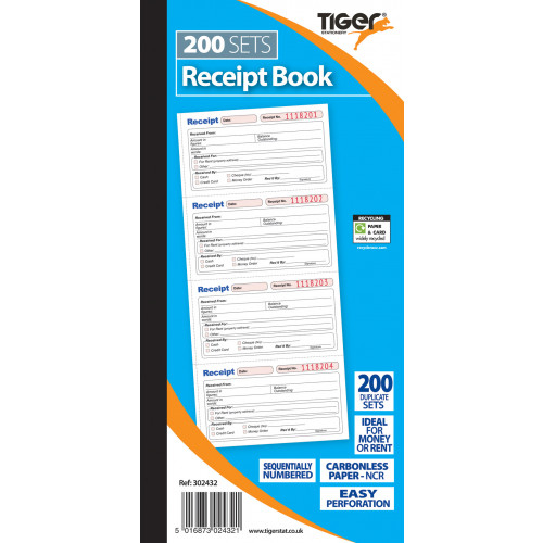 Receipt Book Large 200 Set