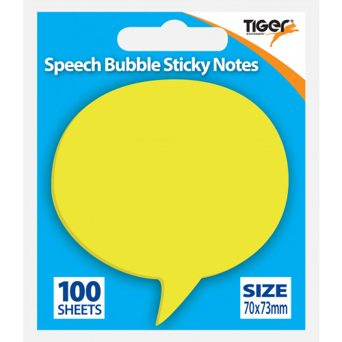 Speech Shape Sticky Notes 100 Sheet Neon