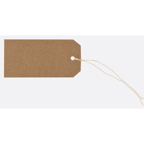 Box of 1000 Buff Strung Tags 96 x 48mm