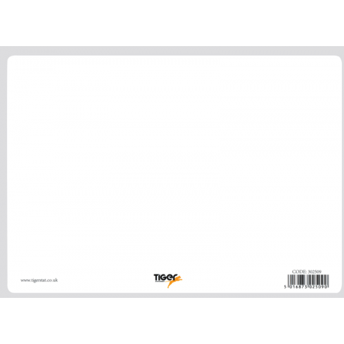 Tiger Plain Drywipe Board A4 Plain 750 Micron 10 Per Pack