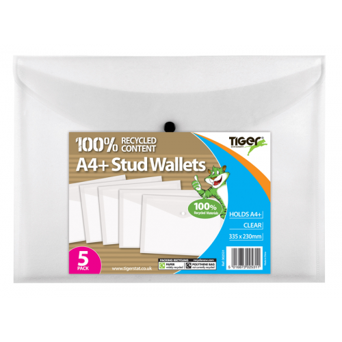 A4+ 100% Recycled Stud Wallets 5 Clear