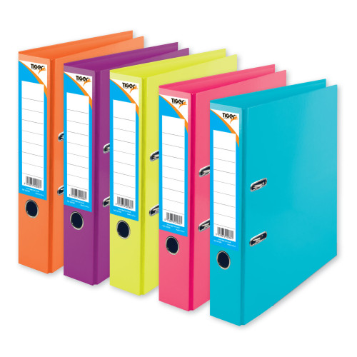 Lever Arch Files Bright Colours Laminate Gloss 10 Asstd