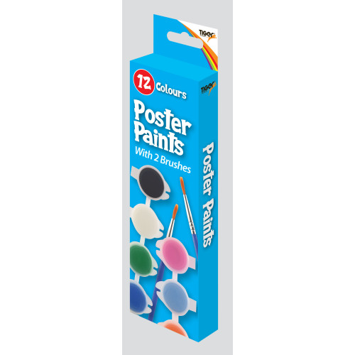 Paint Set assorted 16 Colours 1 Brush