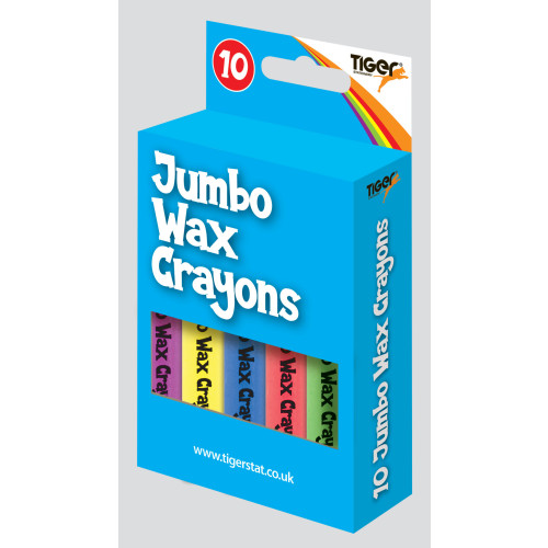 Jumbo Wax Crayon 10 assorted