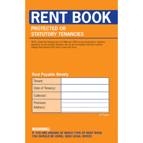 Rent book - Protected Tenancy
