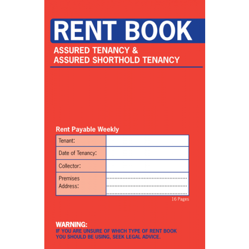 Rent book - Assured Tenancy - NEW
