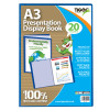 A3 Display Book 20 Pocket Blue
