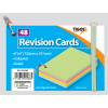 Revision Cards 6 x 4" Coloured 48 with elastic and ring
