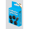 Adhesive Cable Clips Black Pack 4