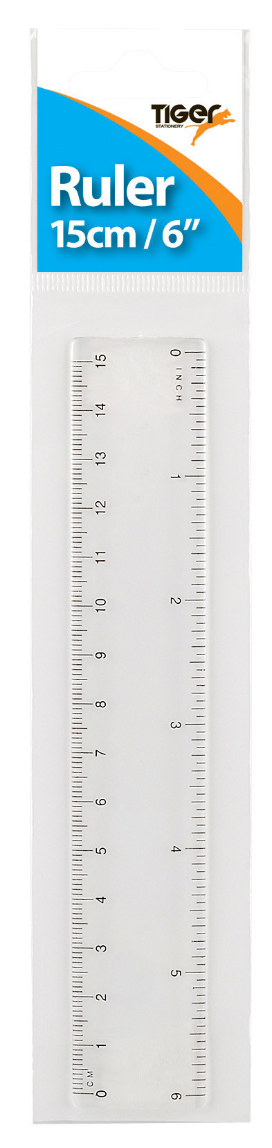 6 Inch (15cm) Shatterproof Plastic Ruler - Clear Student Ruler For School & Office