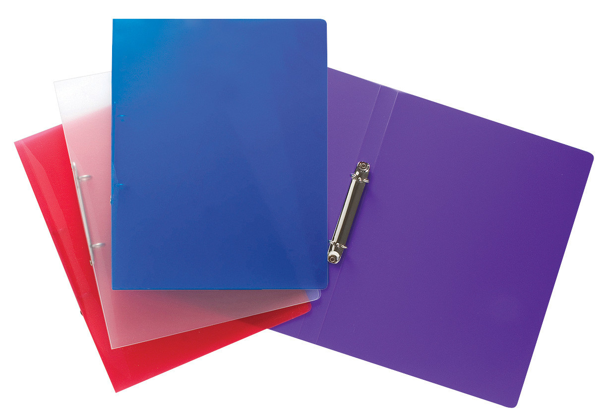 Tiger Stationery A4 Slim Ring Binder Clearview Assorted