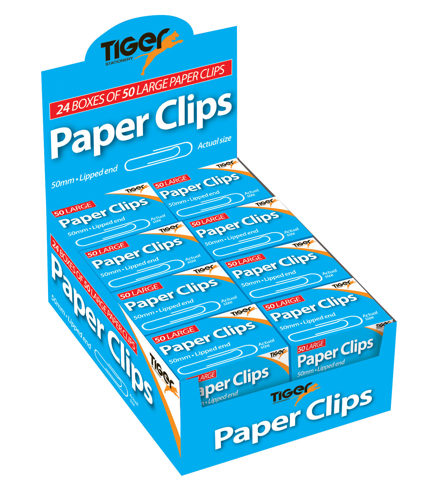 50 x 2 Piece Filing Paper Fastener Clips 51mm Capacity - Same Day Dispatch