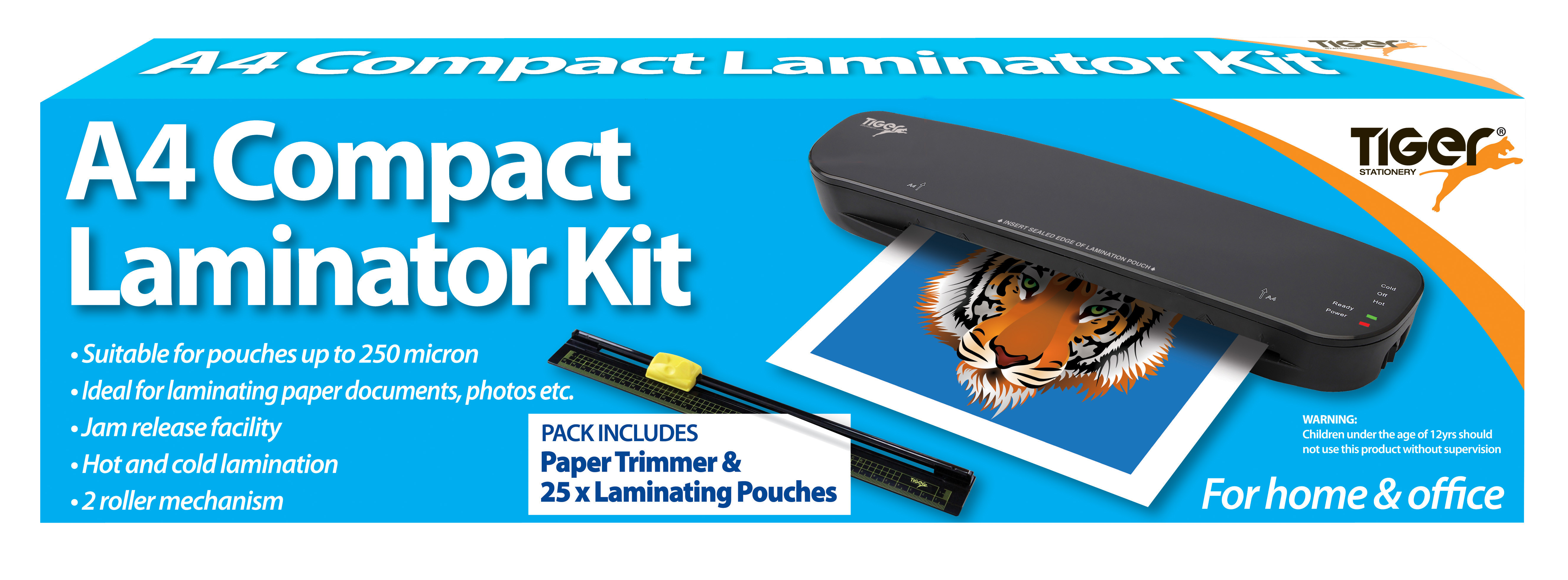 Tiger Stationery A4 Compact Laminator Kit