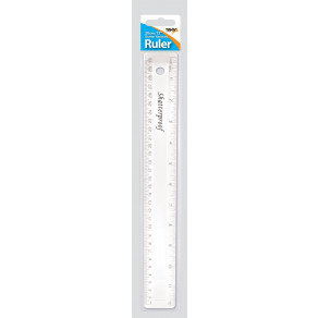 Ypo Ruler Tiger Stationery - 30cm/12inch Shatter Resistant Clear
